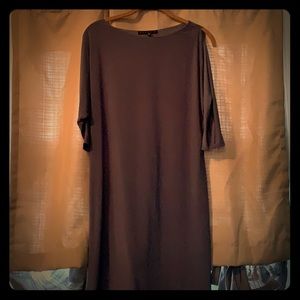 Tiana B grey cold shoulder dress